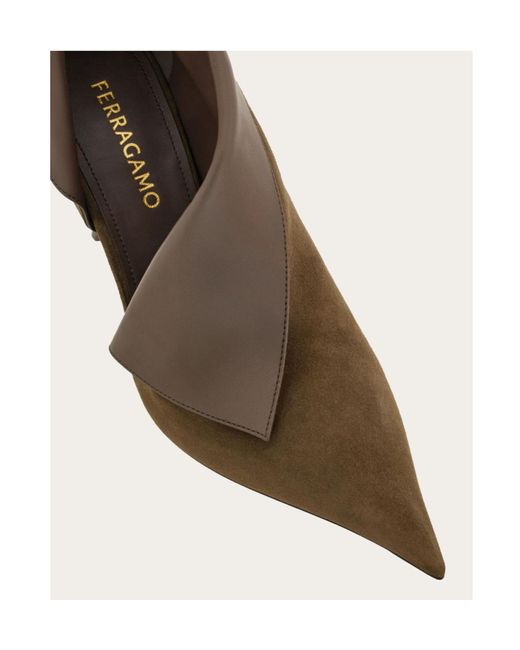 Ferragamo Brown 85Mm Eva Pumps
