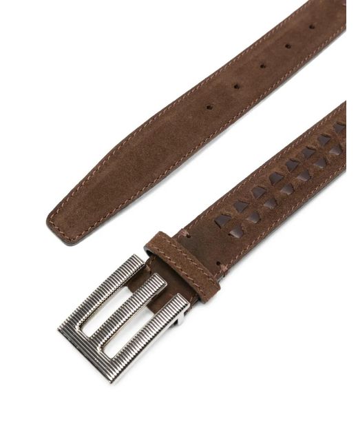 Etro White Logo-Buckle Leather Belt for men