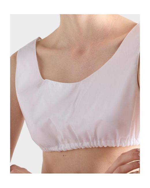 Prada White Poplin Top