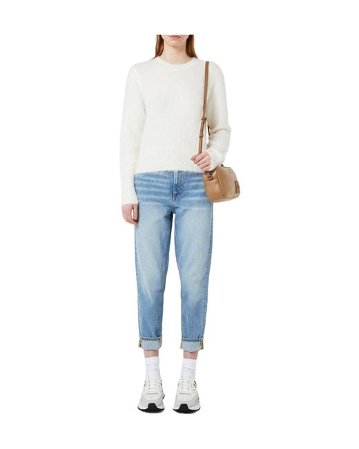Boss White High-Quality Knit Sweater