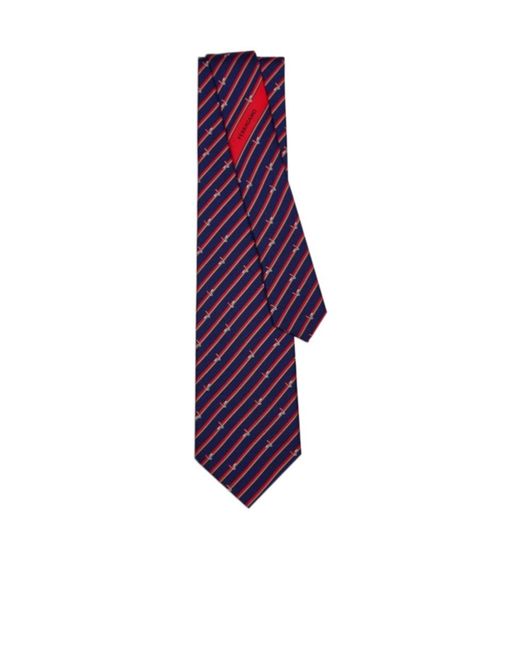 Ferragamo Purple Striped Tie for men
