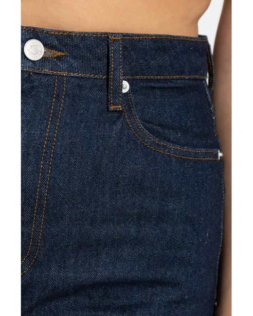 Officine Generale Blue Romy Wide-Leg Jeans