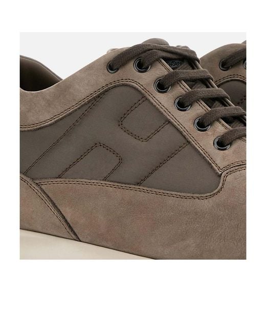 Hogan Brown Interactive Sneakers for men