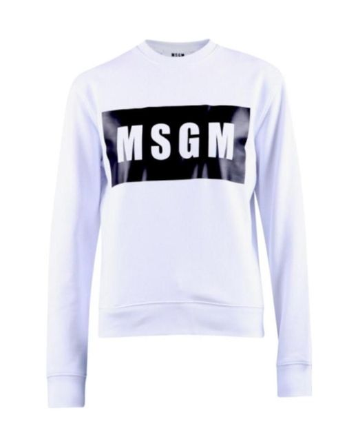 MSGM White Logo Sweater