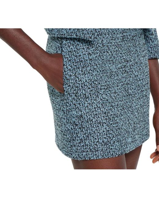 Gucci Blue Wool Cotton Bouclé Mini Skirt