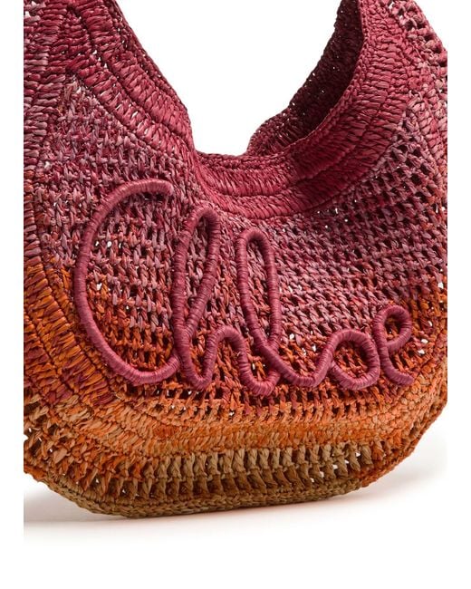 Chloé Red Summer Banana Hobo Bag