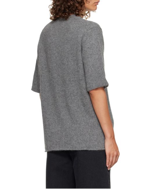 Loulou de Saison Gray Raven Crewneck Knitwear