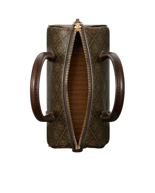 Tory Burch Brown T Monogram Petite Barrel Bag