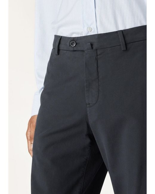 Loro Piana Black Belt-Loop Casual Pants for men