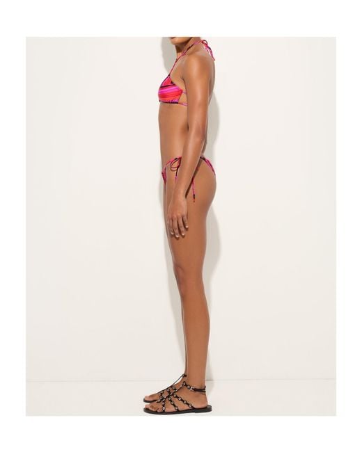 Emilio Pucci Red Pucci Marmo Tie-Side Bikini Briefs