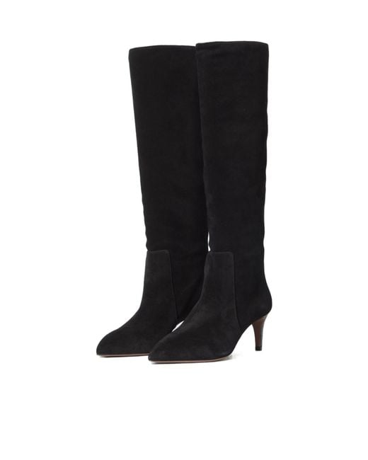 Paris Texas Black Stiletto 60 Suede Knee-High Boots