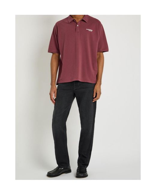 Acne Cotton Polo Shirt Embroidered With Brand Logo for men