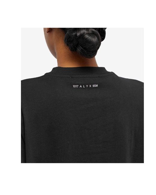 1017 ALYX 9SM Black T-Shirt With Round Neck And Short Sleeves