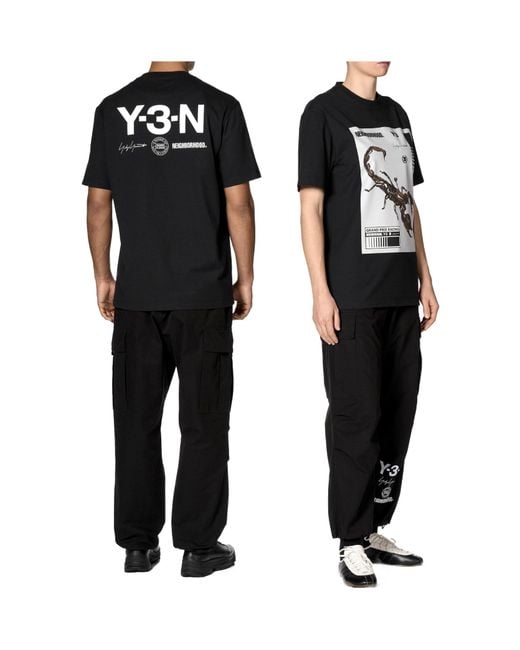 Y-3 Black Scorpion Graphic T-Shirt for men