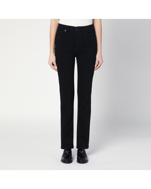 FRAME Black Denim Trousers With Belt Loops