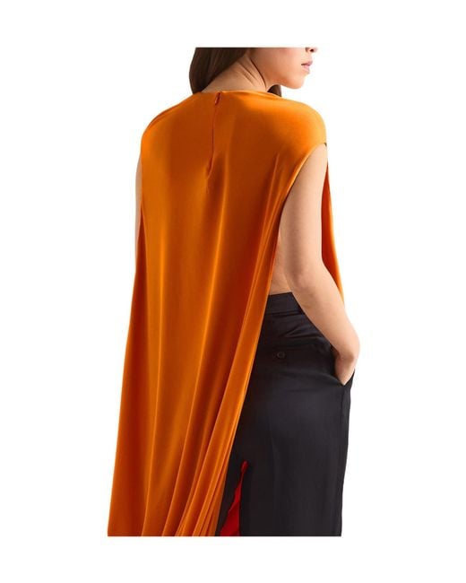 Tom Ford Orange Minimalist Long Top