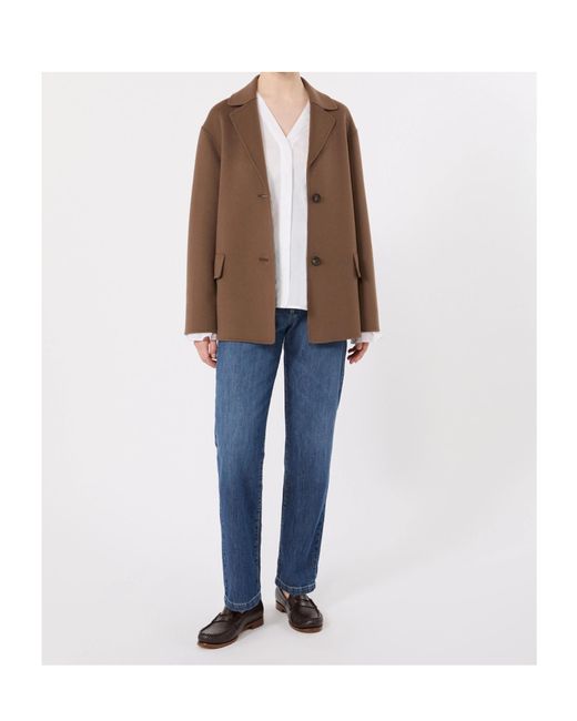 Max Mara Brown Wool Single-Breasted Blazer
