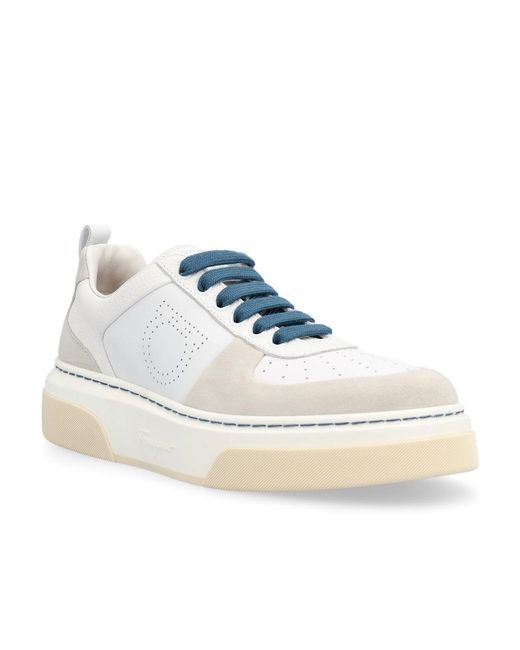 Ferragamo White Ferragamo Cassina Gancini Sneakers