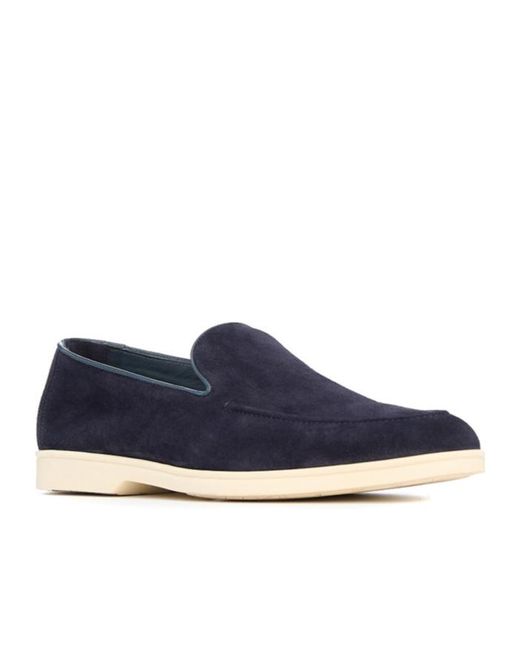 Doucal's Blue Flat Moccasin Shoes for men