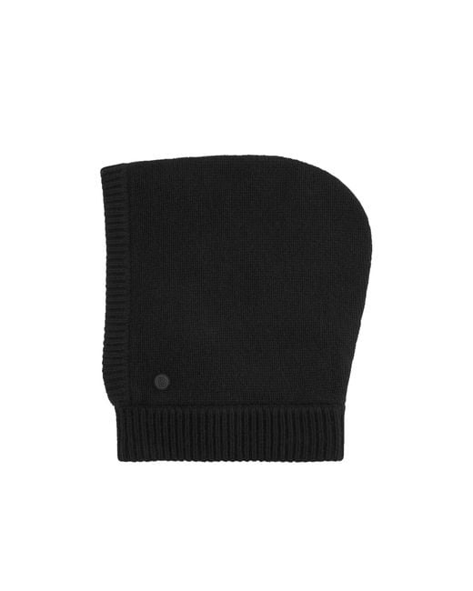 Bogner Black Wool Cashmere Blend Hood With Appliqué