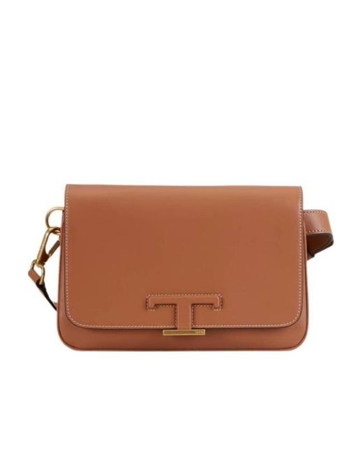 Tod's Brown T Timeless Mini Belt Bag for men