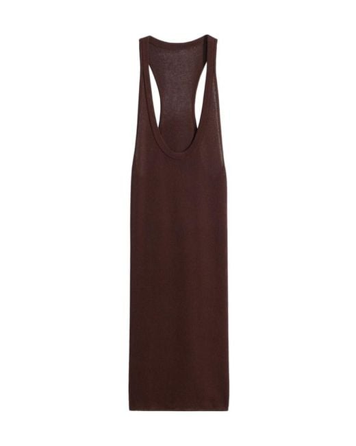 Lemaire Purple Knitted Racerback Tank Top Mini Dress