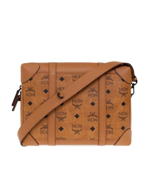 MCM Brown Logo Shoulder Bag