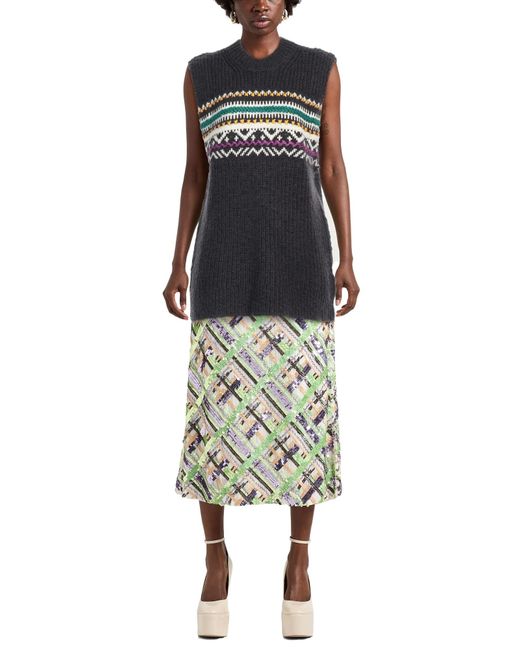 Isabel Marant Black Ribbed Knit Vest