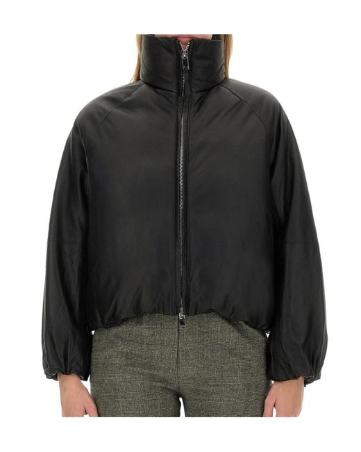 Alysi Black Zip-Up Padded Puffer Jacket