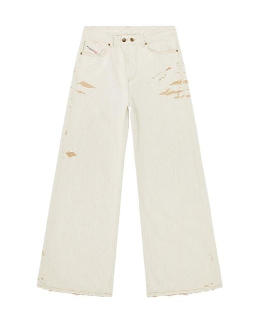 DIESEL White 1996 D-Sire Wide-Leg Jeans