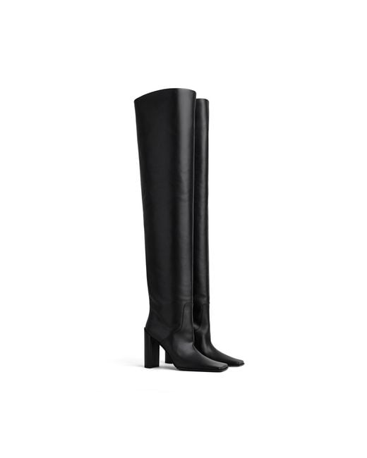 Alaïa Black Square-Toe Boots