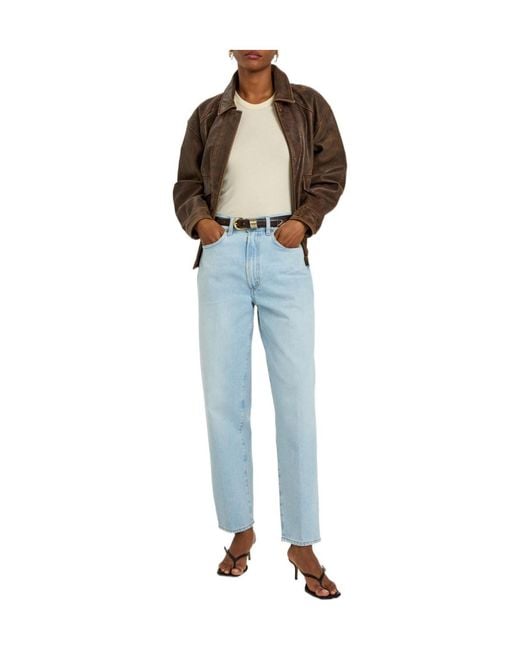 Agolde Blue Tapered-Leg Jeans