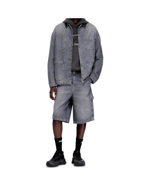 DIESEL Gray D-Livery Denim Shorts for men