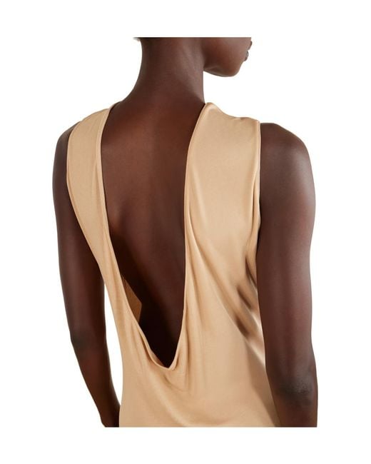 Alaïa Natural Asymmetrical Jersey-Crepe Midi Dress