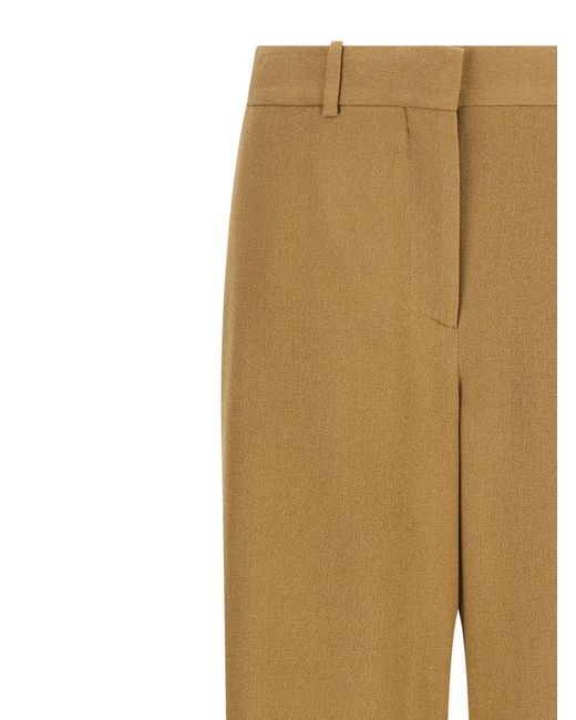 The Row Natural Dender Pleated Wide Trousers
