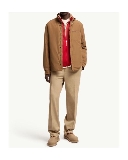 Moncler Brown Yndale Short Down Jacket for men