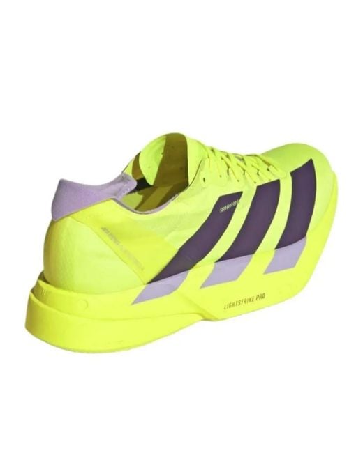 Adidas Yellow Adizero Adios Pro 4 Sneakers for men