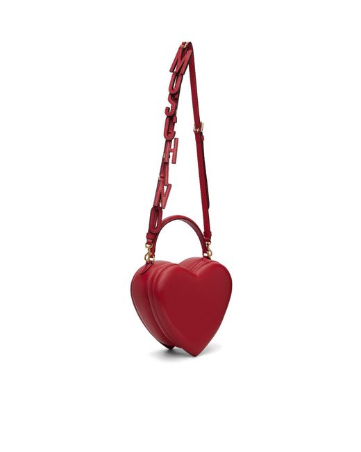 Moschino Red Love Me Heart-Shaped Shoulder Bag