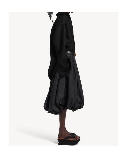 Balenciaga Black Cotton Elongated Hem Shirt