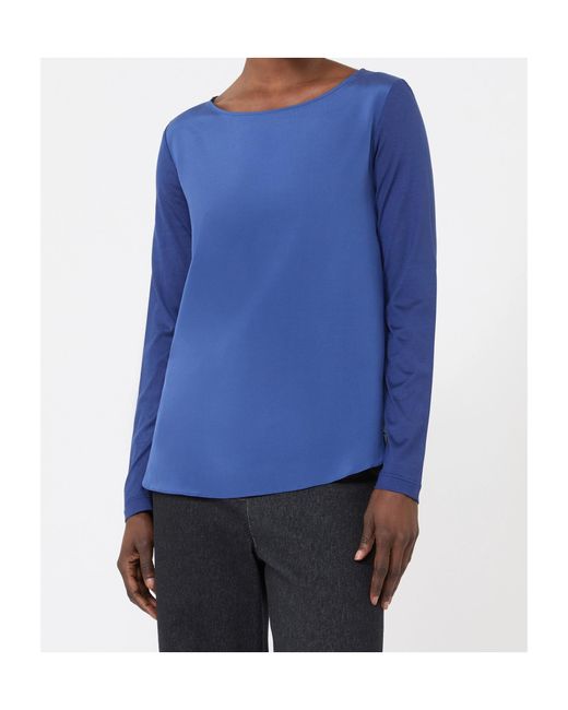 Max Mara Blue Mxpefedra Long-Sleeved Top