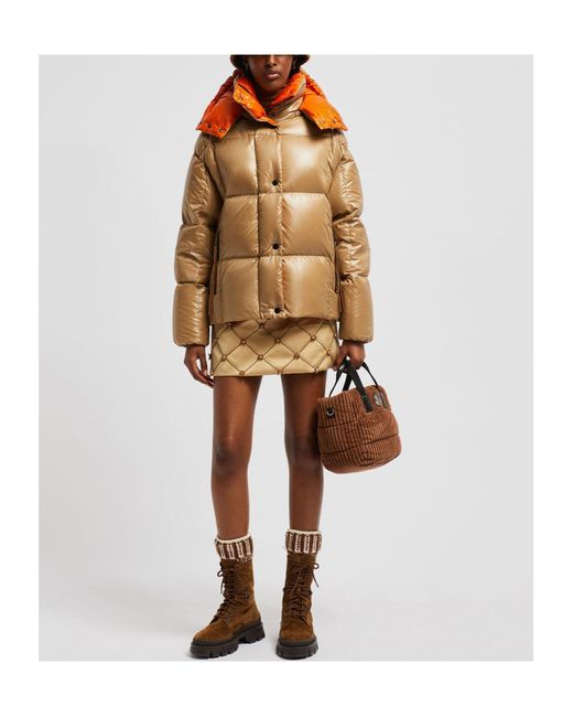 Moncler Brown Parana Hooded Puffer Jacket