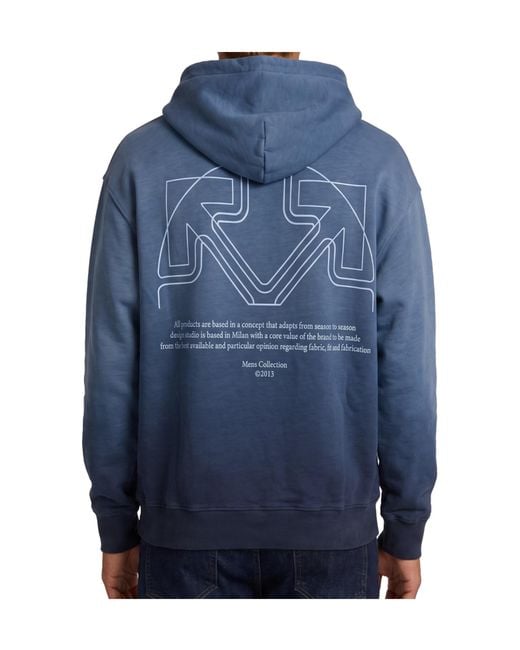 Off-White c/o Virgil Abloh Blue Offline Half Arrow Skate Hoodie for men