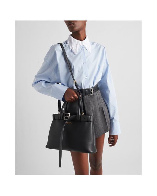 Prada Black Open-Top Medium Handbag