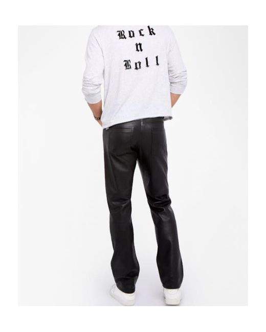 Zadig & Voltaire White Monsatir Henley Button-Detail T-Shirt for men