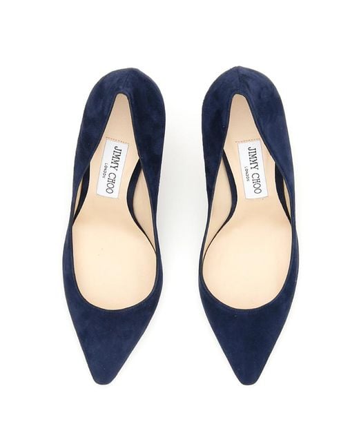Jimmy Choo Blue Romy 85 Pumps