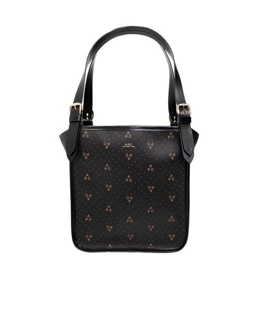 A.P.C. Black Poppy Small Tote Bag