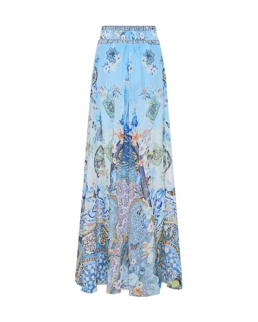 Camilla Blue Zippered Casual Pants