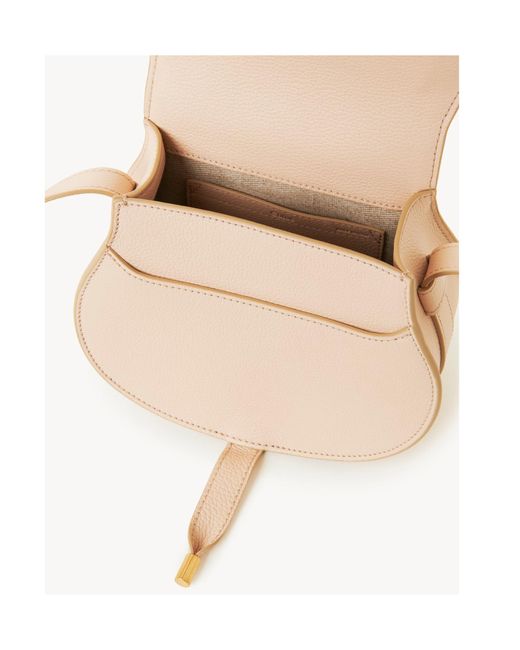 Chloé Natural Marcie Leather Crossbody Bag