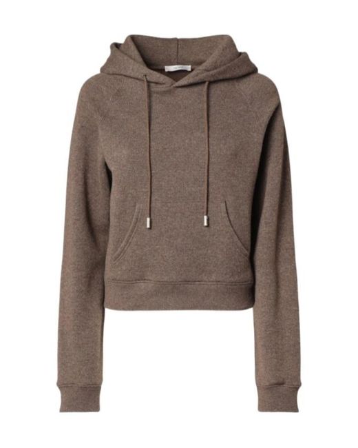 The Row Brown Long-Sleeved Hooded Hoodie