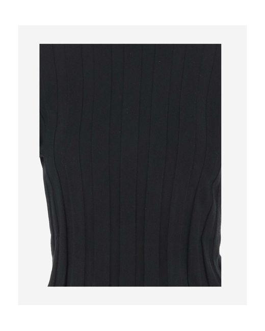 Allude Blue Ribbed-Knit Jumper